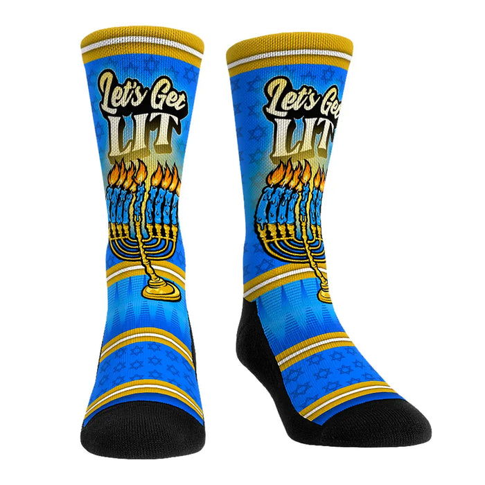 Hanukkah - Let's Get Lit by Rock 'Em Socks