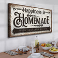 Happiness Is Homemade With Love And Butter Sign by Tailored Canvases