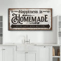 Happiness Is Homemade With Love And Butter Sign by Tailored Canvases