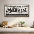 Happiness Is Homemade With Love And Butter Sign by Tailored Canvases