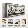 Happiness Is Homemade With Love And Butter Sign by Tailored Canvases