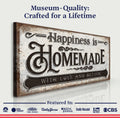 Happiness Is Homemade With Love And Butter Sign by Tailored Canvases