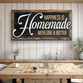 Happiness Is Homemade With Love And Butter Sign II by Tailored Canvases
