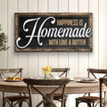 Happiness Is Homemade With Love And Butter Sign II by Tailored Canvases