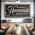 Happiness Is Homemade With Love And Butter Sign II by Tailored Canvases