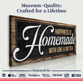 Happiness Is Homemade With Love And Butter Sign II by Tailored Canvases