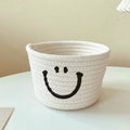 Happy Face Woven Storage Basket by DailySale