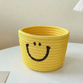 Happy Face Woven Storage Basket by DailySale