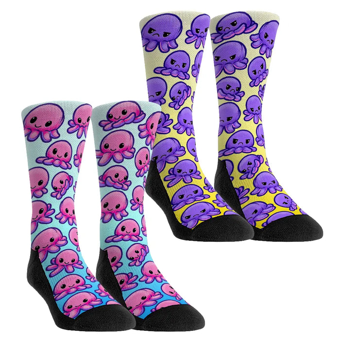 Happy / Sad Octopus - 2-Pack by Rock 'Em Socks