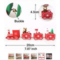 Happy Trees Wooden Christmas Train with Snowman by DailySale