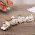 Happy Trees Wooden Christmas Train with Snowman by DailySale