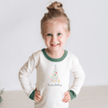 pajamas | happy holidays pine green by Finn + Emma