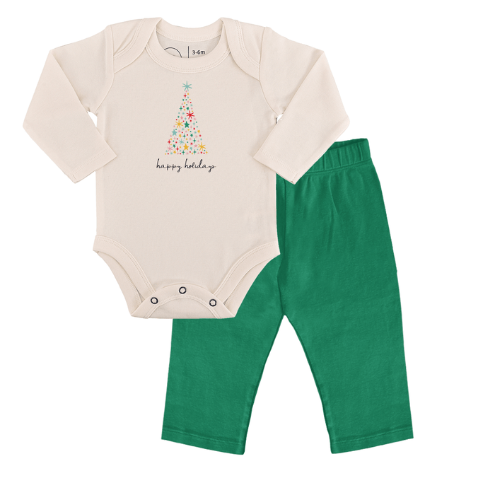 gift set | happy holidays tree green by Finn + Emma