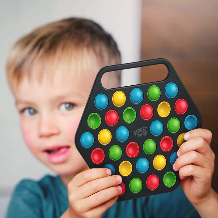Hard Shell Pop it Fidget Toy Board with Carrying Handle for Adults & Kids by DailySale