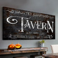 Haunted Graveyard Tavern Halloween Sign III by Tailored Canvases