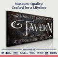 Haunted Graveyard Tavern Halloween Sign III by Tailored Canvases