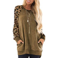 Haute Edition Women's Ultra Soft Long Sleeve Pullover Sweatshirt Leopard Design by DailySale