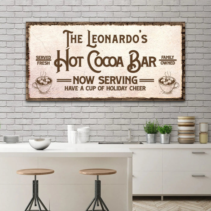Have A Cup Of Holiday Cheer Hot Cocoa Bar Sign by Tailored Canvases