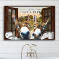 Have A Seat Sweet Cheeks Bathroom Sign by Tailored Canvases