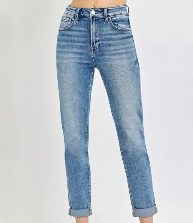 Haven High Rise Ankle Skinny Role Up Jeans by Boutique 23