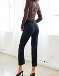 Haven High Rise Slim Straight Jeans - Black by Boutique 23