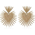Heart Dangle Earrings Studs Gold Star Statement Earrings by DailySale