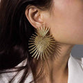 Heart Dangle Earrings Studs Gold Star Statement Earrings by DailySale