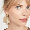 Heart Dangle Earrings Studs Gold Star Statement Earrings by DailySale