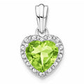 Heart Gemstone and Diamond Halo Pendant by Fine Color Jewels