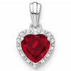 Heart Gemstone and Diamond Halo Pendant
