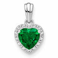 Heart Gemstone and Diamond Halo Pendant by Fine Color Jewels