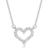 Heart-Shape 925 Sterling Silver Pendant Necklace