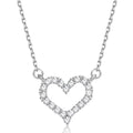 Heart-Shape 925 Sterling Silver Pendant Necklace by DailySale