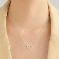 Heart-Shape 925 Sterling Silver Pendant Necklace by DailySale