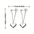 Heart-Shaped Dangle Earrings by DailySale
