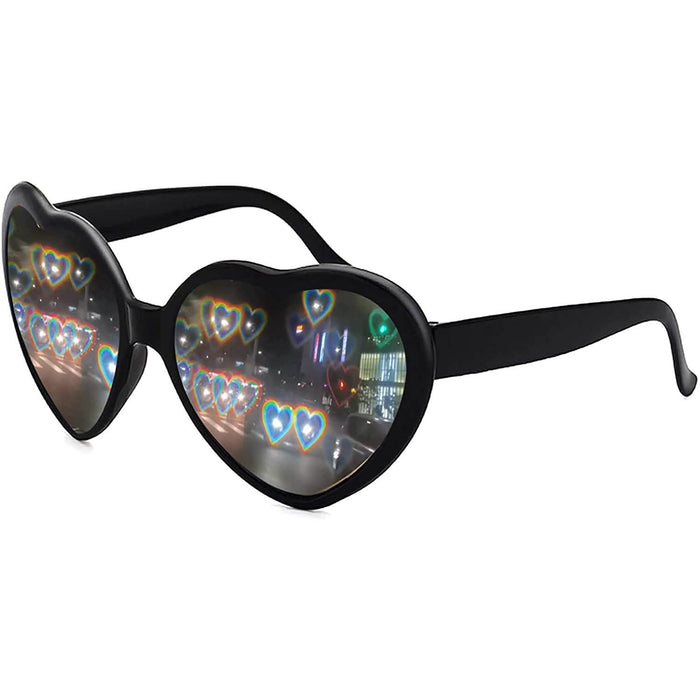 Heart Shaped Sunglasses EDM Festival Light Changing Eyewear Heart Effect by DailySale