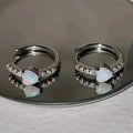 Heart-shaped Synthetic Zirconia Hoop Earrings by DailySale