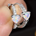 Heart-shaped Synthetic Zirconia Hoop Earrings by DailySale