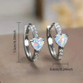 Heart-shaped Synthetic Zirconia Hoop Earrings by DailySale