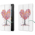 Heart Tree Design Folio Case - Amazon Fire 7 (2022) by Zerodamage Sahara Case LLC