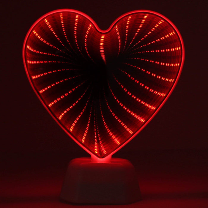 Hearth and Haven Laser Night Light Desktop Decorative Infinity Mirror by DailySale