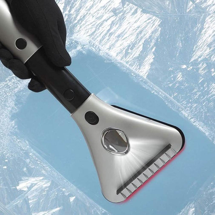 Heated Ice Scraper with Built-In Wide-Beam LED Light by DailySale