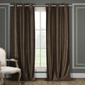 Heavy Faux-Silk Double-Layered Blackout Thermal Panel Pair - Assorted Colors by DailySale