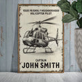 Helicopter Pilot Name Sign by Tailored Canvases