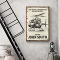 Helicopter Pilot Name Sign by Tailored Canvases