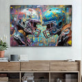 Helmet Clash - Sport Wall Art by Tailored Canvases