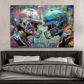 Helmet Clash - Sport Wall Art by Tailored Canvases