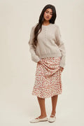 Henley Button-up Sweater: Shell by Boutique 23