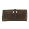 Hermes Brown Leather Long Wallet #5179