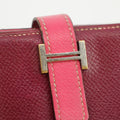 Hermes Burgundy Leather Bearn Soufflet Wallet #3397 by Bolt Boutique
